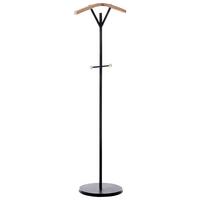 GARDEROBENSTÄNDER Schwarz Thompson - Hellbraun, Metall (40/130/30cm) - Beliani