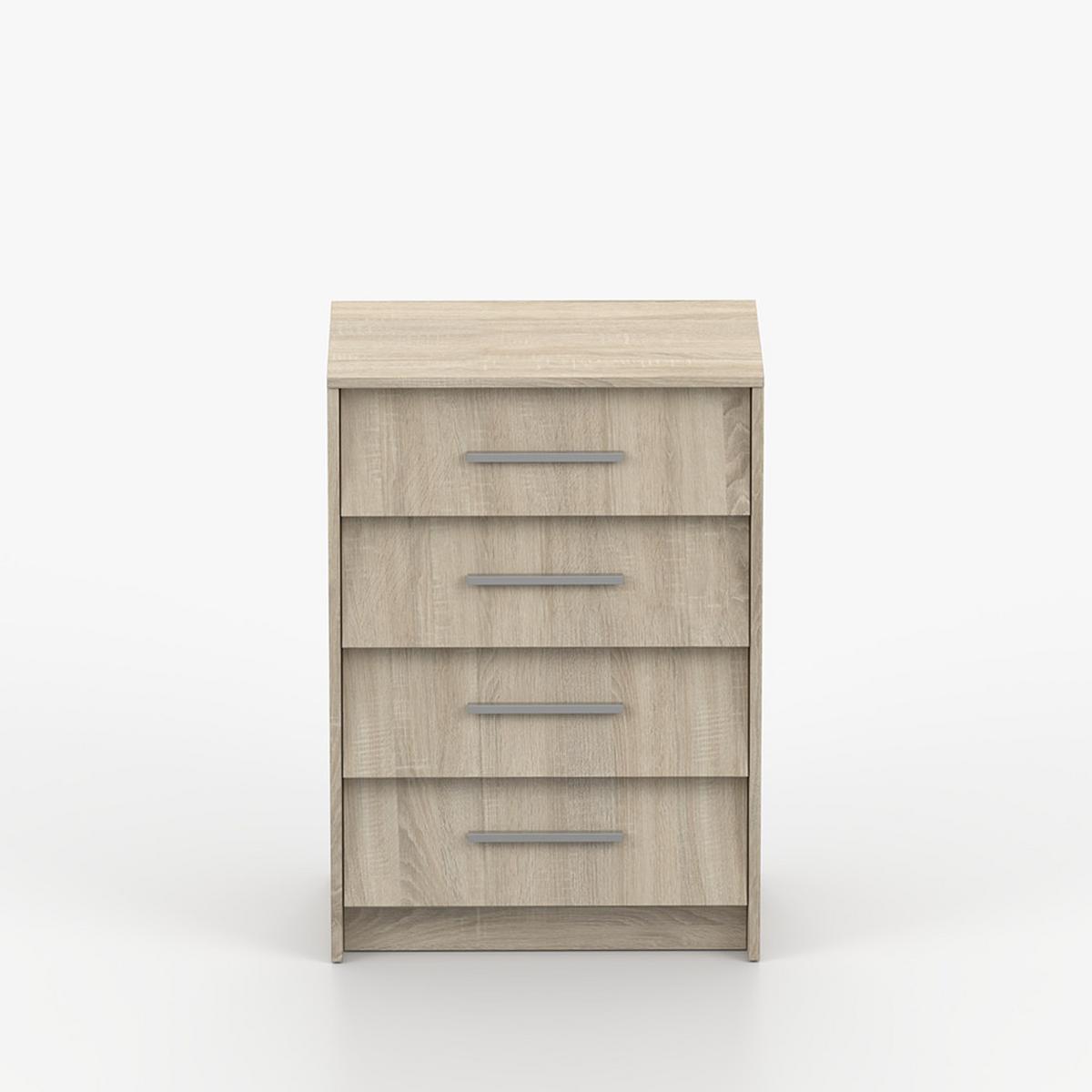 SCHUHSCHRANK 01 60 cm, 60/86/36, 4 Schubladen , Sonoma Eiche - Sonoma Eiche, Holzwerkstoff (60/86/36cm) - imoebel24