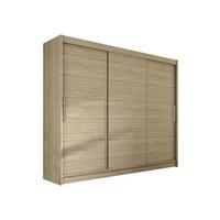 KLEIDERSCHRANK Aston II - Silberfarben/Sonoma Eiche, Holzwerkstoff/Kunststoff (250/215/58cm) - MIRJAN24