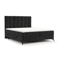BOXBETT Niro 160/200 cm Schwarz im Bonita Stoff - Schwarz, Holz/Holzwerkstoff (160/200cm) - AltaBeds