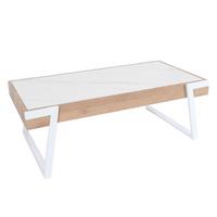 COUCHTISCH rechteck Weiß - Weiß, Stein (64/120/43cm) - MCW