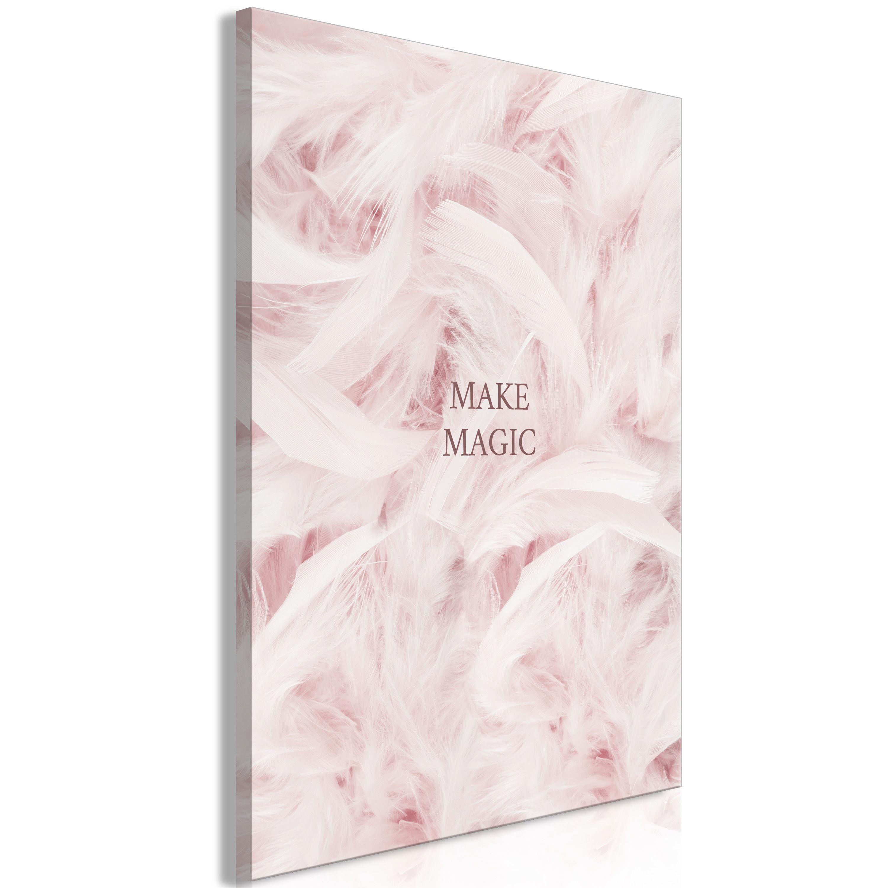 KUNSTDRUCK Rosa 80/120 cm - Pink/Braun, Textil (80/120cm) - KUNSTLOFT