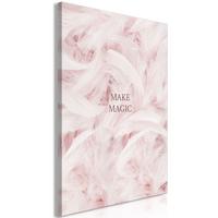 KUNSTDRUCK Rosa 80/120 cm - Pink/Braun, Textil (80/120cm) - KUNSTLOFT