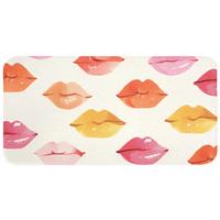 WC-VORLEGER Lippen - Bunt - Glänzend WC Teppich 120x60 cm - Rosa, Textil (120/1cm) - OnlyWow