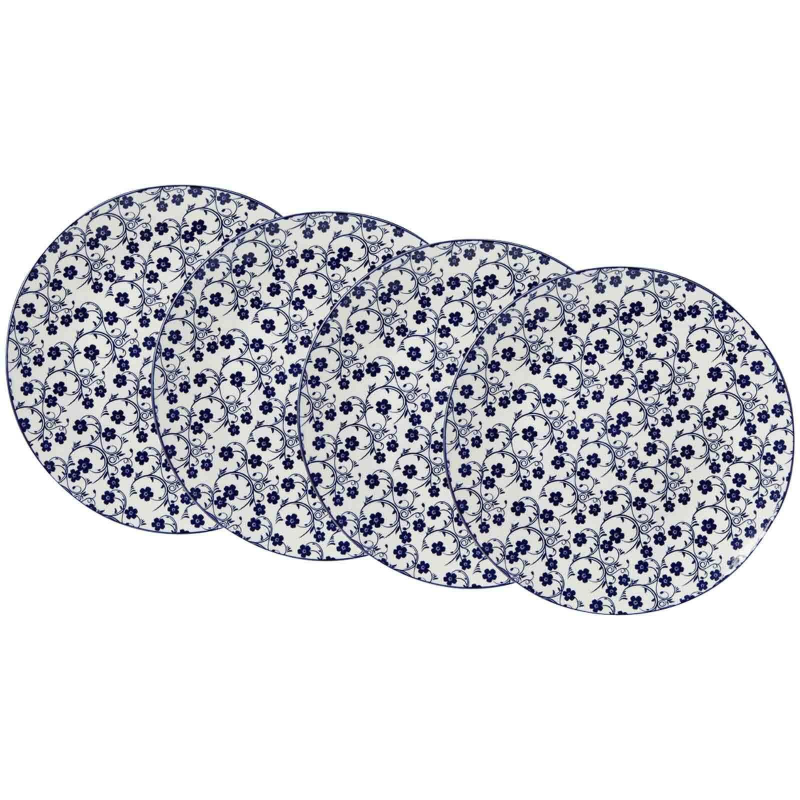 SPEISETELLER Royal Sakura weiß-blau ø 26,5 cm 4er Set - Blau/Weiß, Keramik (26.5cm) - Ritzenhoff Breker
