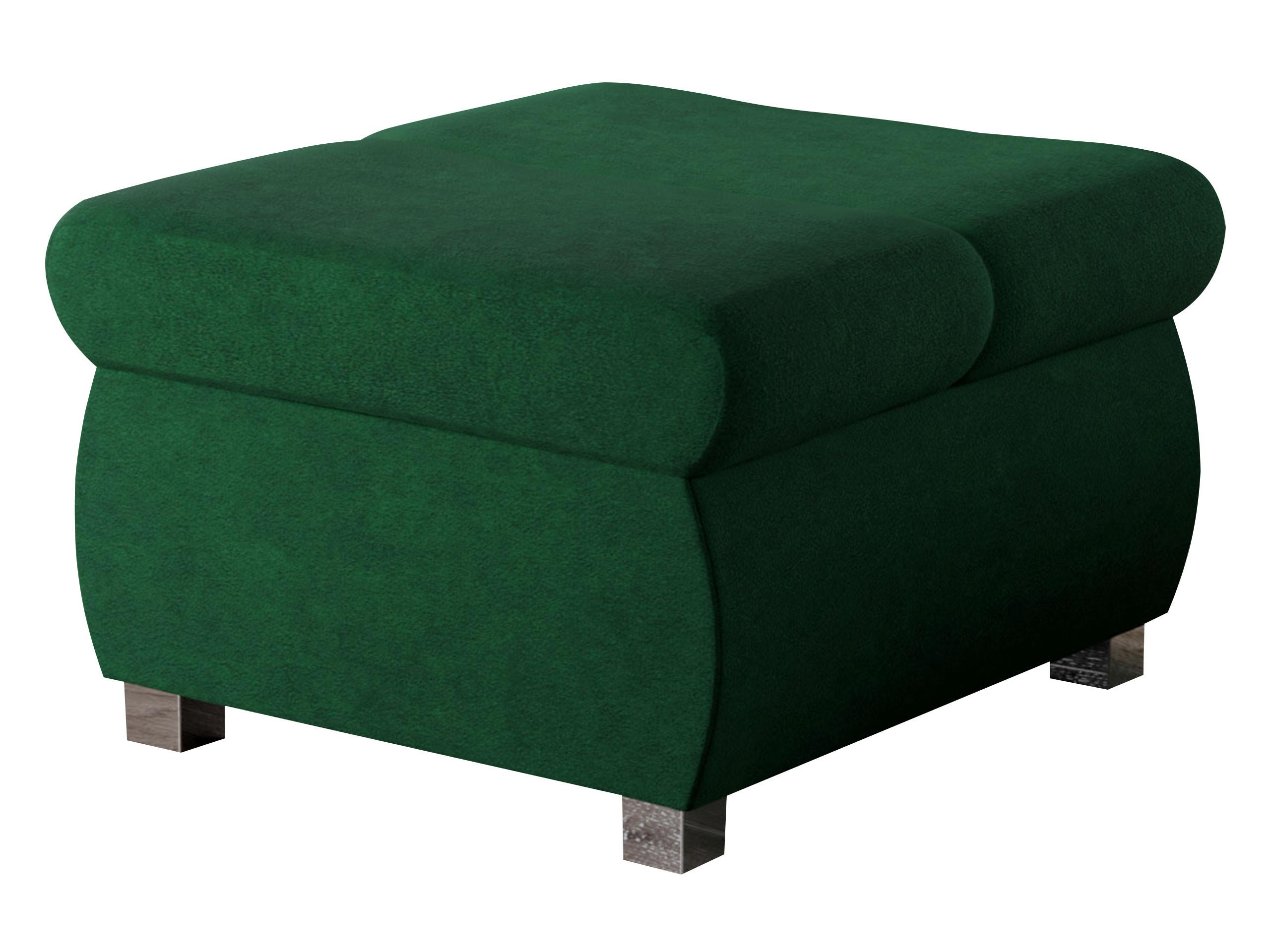 POLSTERHOCKER Bangkok Klein - Smaragdgrün/Silberfarben, Holz/Kunststoff (60/39/60cm) - MIRJAN24