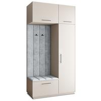 GARDEROBENSCHRANK REMA 120/240/60 cm Modern Kaschmir - Kaschmir/Hellgrau, Holzwerkstoff (120/240/60cm) - MASSENO