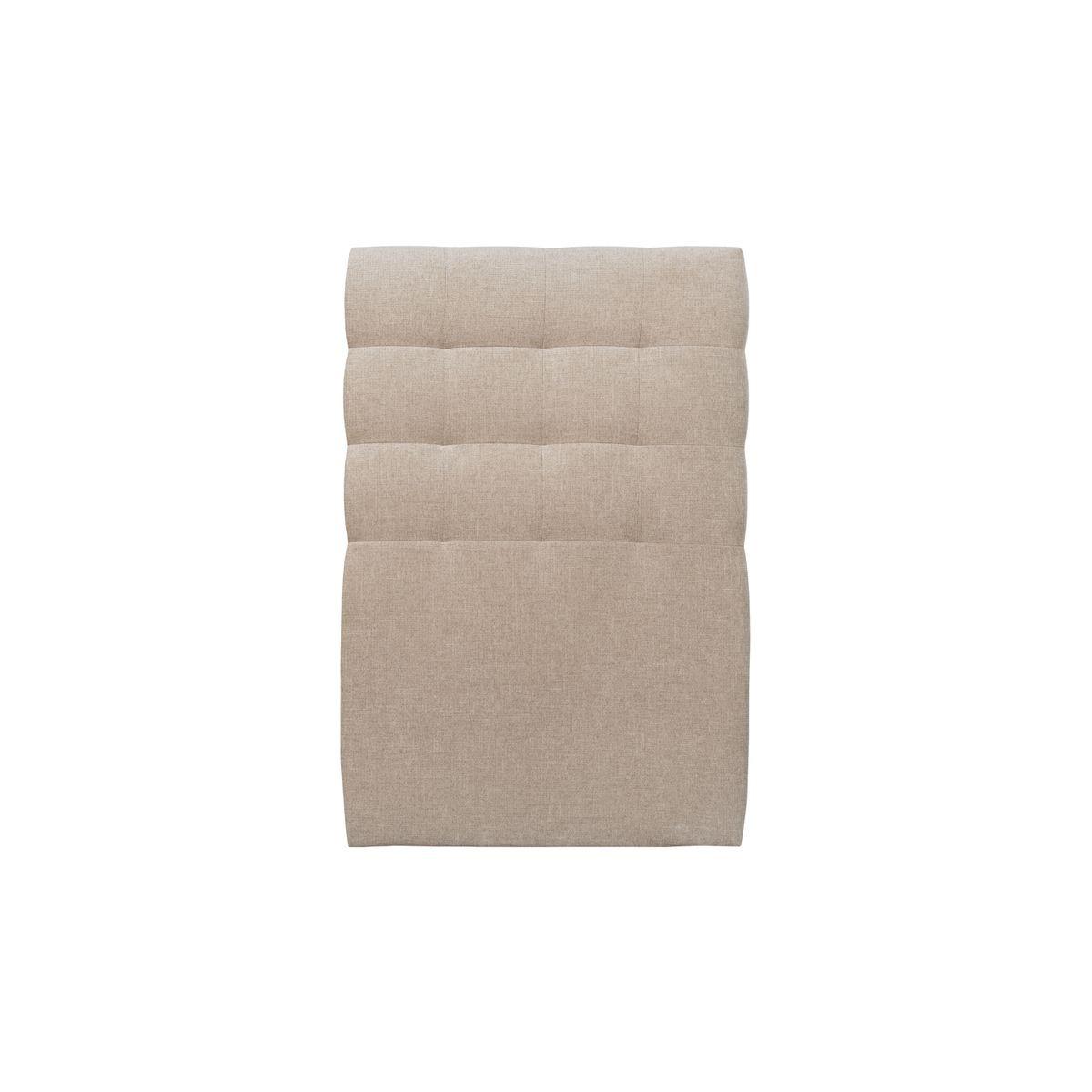 KOPFTEIL gepolstert - Gesteppt – Beigebrauner Stoff - 90 cm - Beige/Braun, Karton/Holz (90/120/10cm) - Sommeil de Plomb