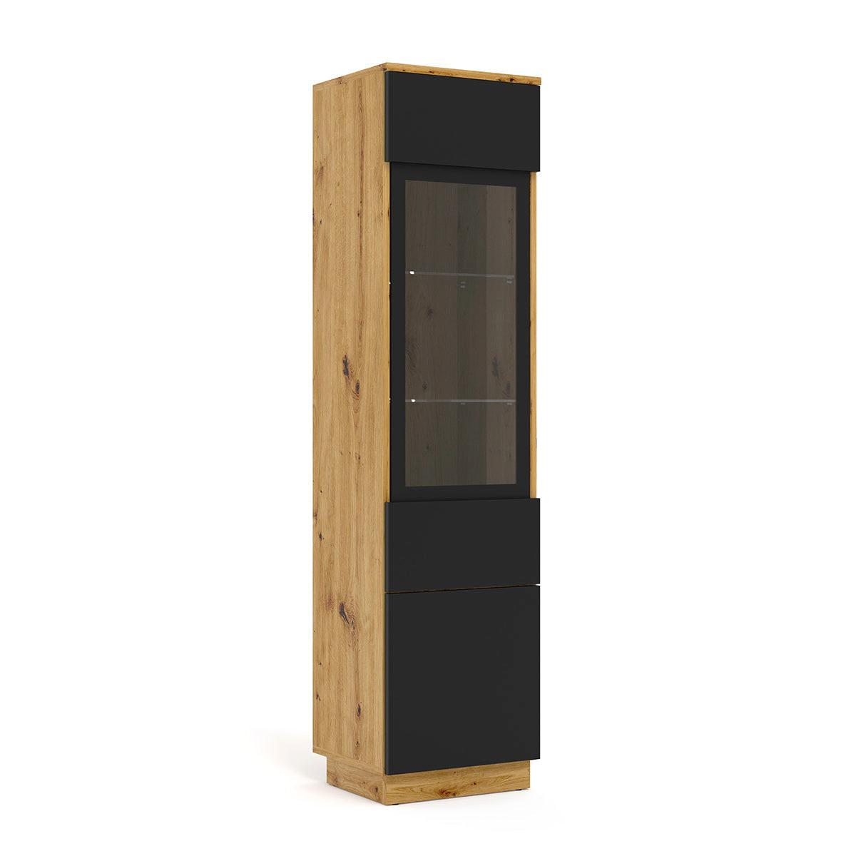 VITRINE Aurus Holz und Schwarz - Schwarz, Holzwerkstoff (37/143.5/33cm) - Petits-meubles