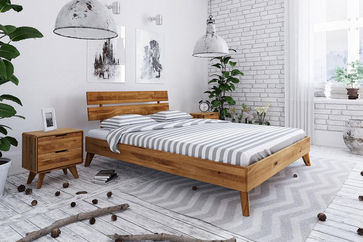 GREG 2 BETT Wildeiche - Wildeiche, Holz (80/200cm) - byoak