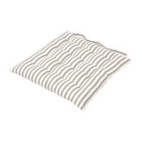 STUHLKISSEN 40/40/5 cm grau-weiß gestreift - Grau, Textil (40/40/5cm) - Homescapes
