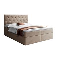 BOXSPRINGBETT IZOLDA mit Bettkasten und Topper 140x200 cm Royal Velvet 176 - Beige, Textil - Lookway