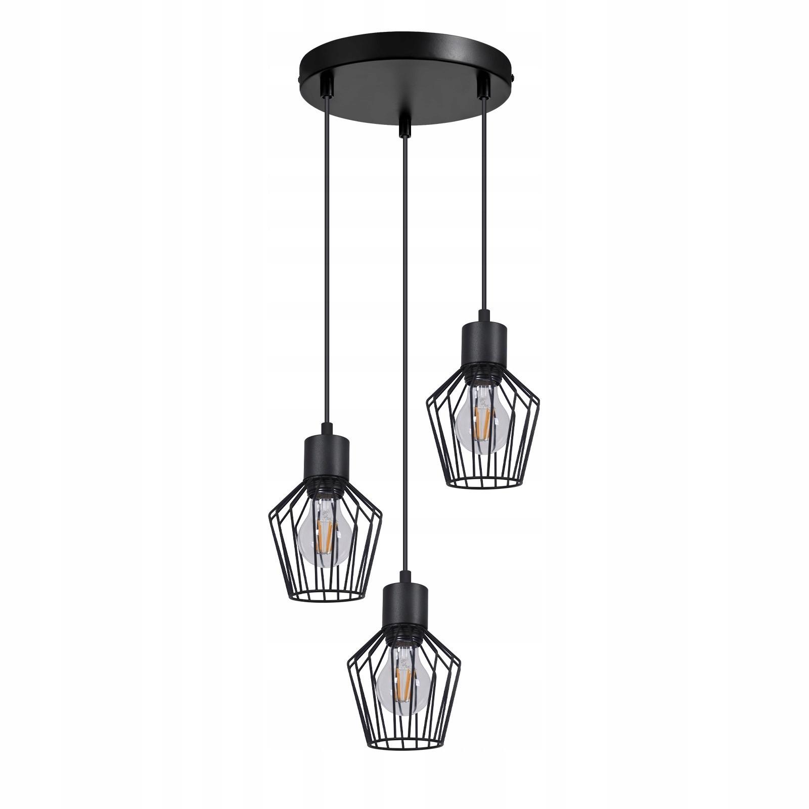 PENDELLEUCHTE Ziel 3-flammig 22/22/150 cm - Schwarz, Metall (22/22/150cm) - Nettlife