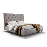 POLSTERBETT ANNY Grau Leder - Grau, Leder (140/200cm) - KAWOLA