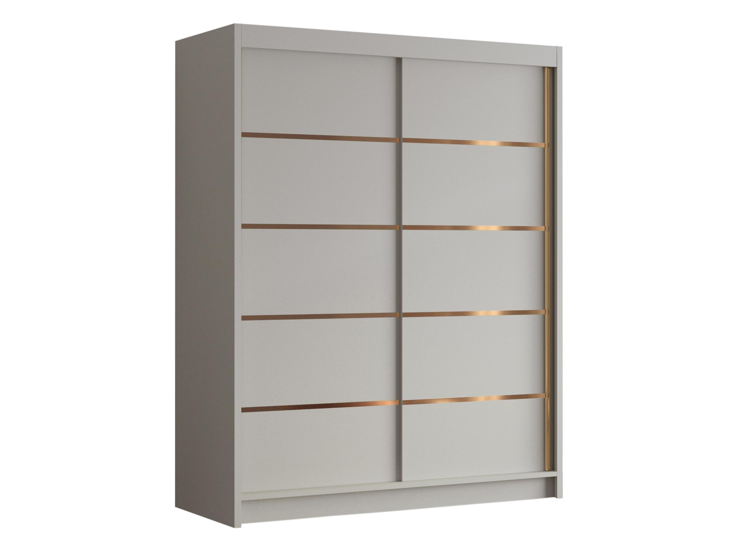 SCHIEBETÜRENSCHRANK Flavio IV - Goldfarben/Naturfarben, Holzwerkstoff/Metall (150/200/58cm) - MIRJAN24