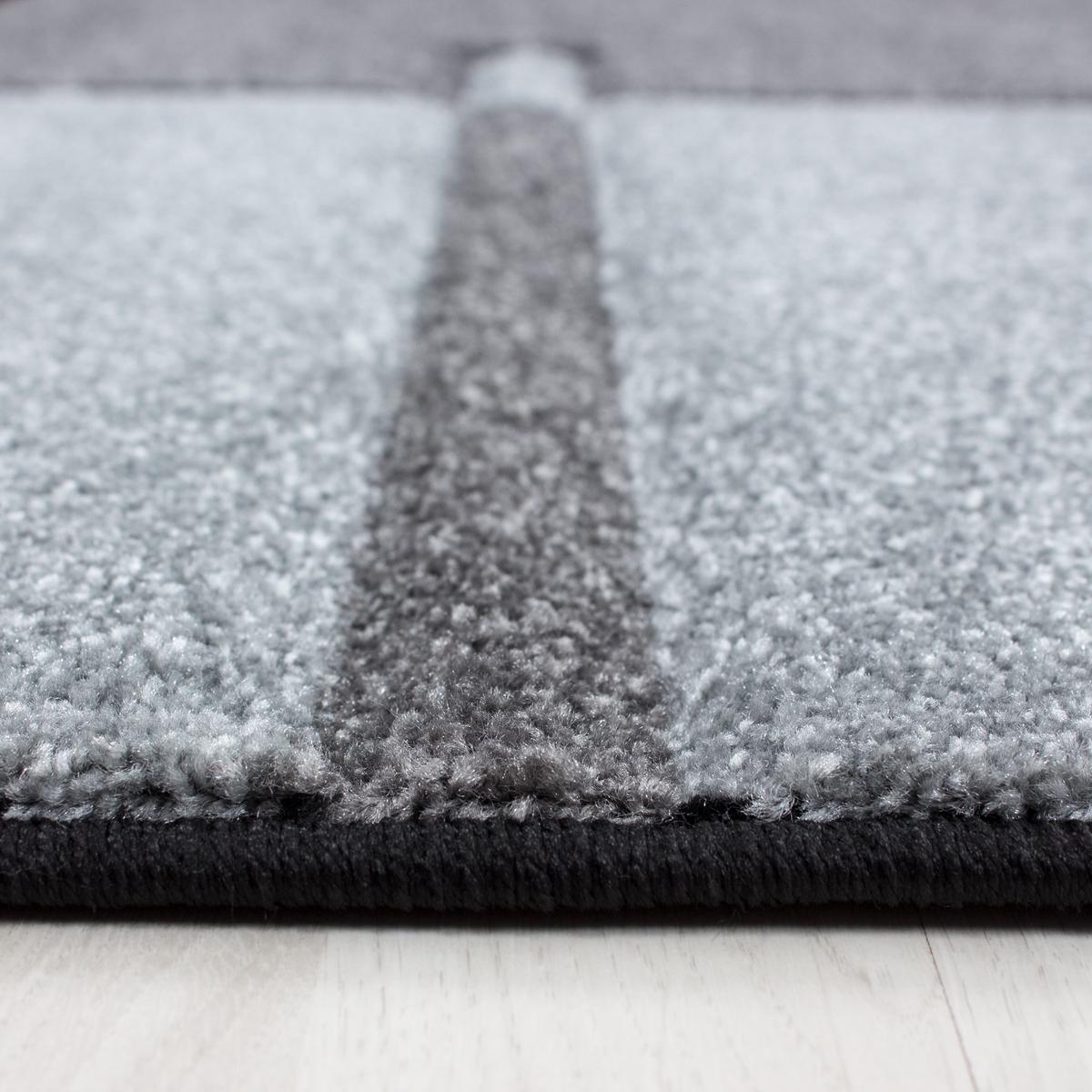 KURZFLORTEPPICH LATEMAR, kariert, Grau, 160 x 230 cm - Grau, Textil (230/160cm) - KADIMA DESIGN