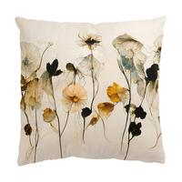 DEKOKISSEN Warme Blüten 40/40 cm - Beige, Textil (40/40/10cm) - Bilderwelten