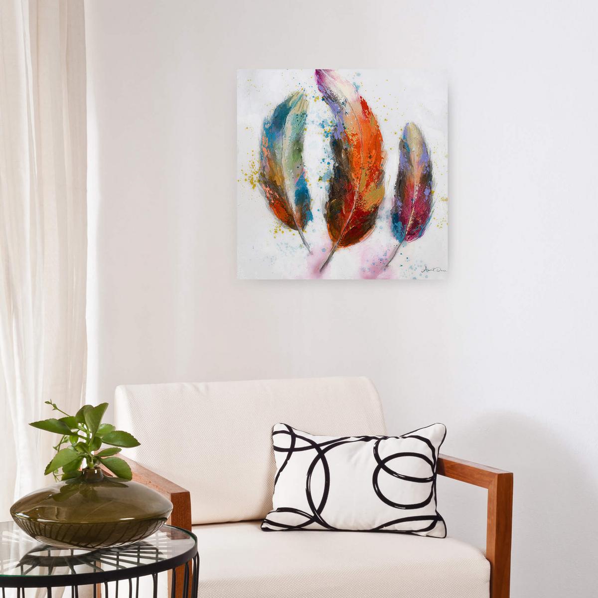 ÖLGEMÄLDE 60/60 cm - Blau/Gelb, Holz/Textil (60/60cm) - KUNSTLOFT