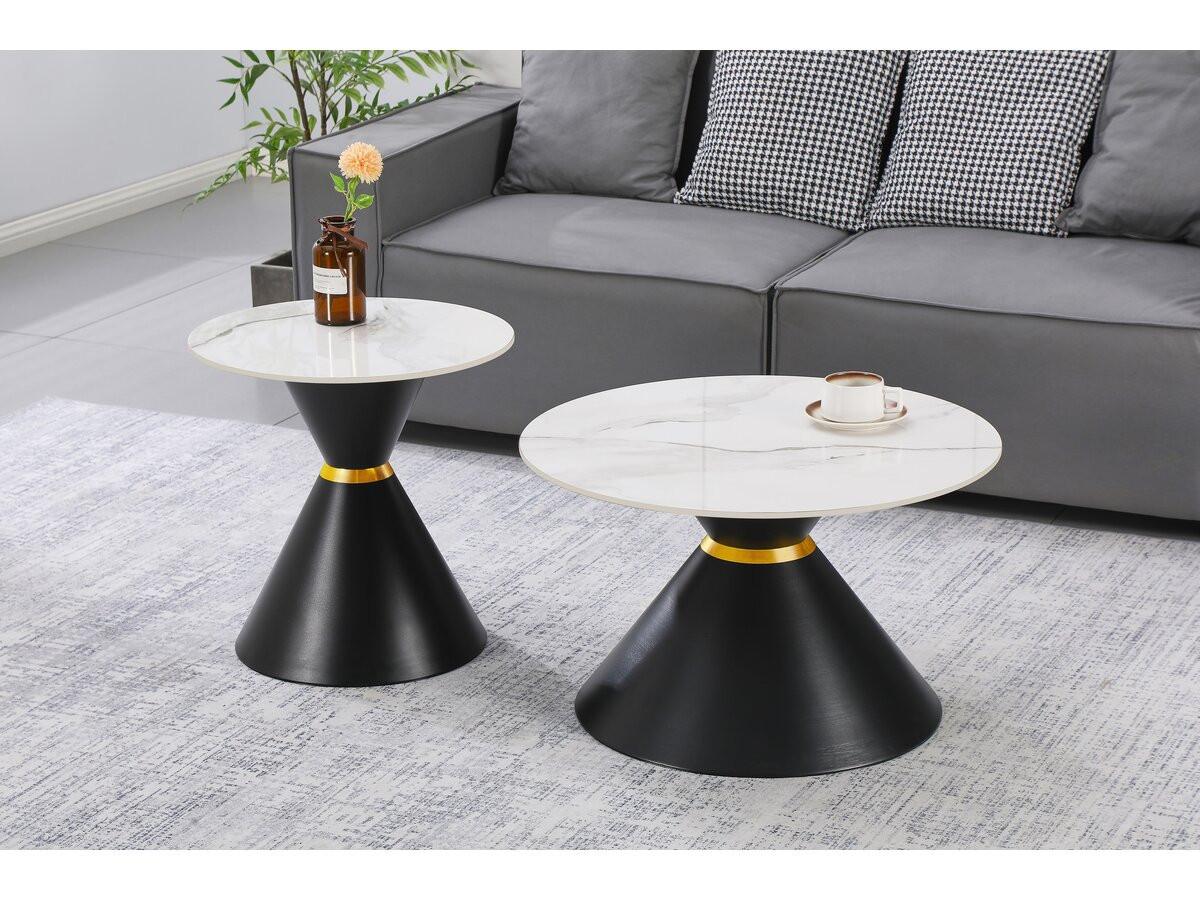 COUCHTISCH lune Weiß - Weiß, Keramik (70/70/42cm) - Habitat Garten