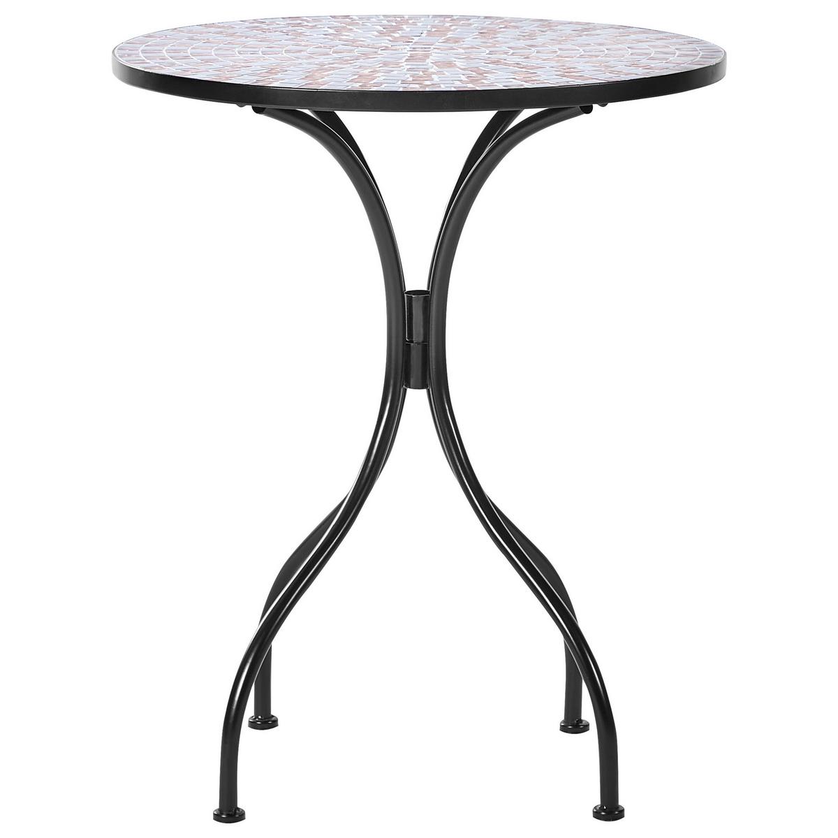 GARTENTISCH Schwarz Carpino - Goldfarben/Schwarz, Metall (60/60/74cm) - Beliani