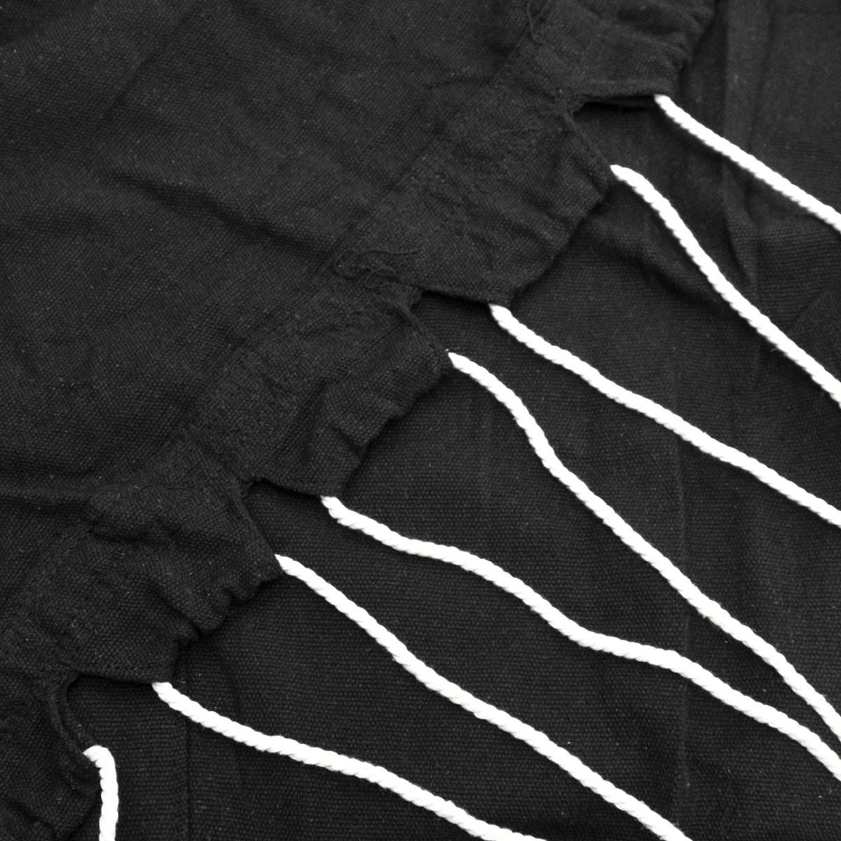 XXL-HÄNGESESSEL mit Kissen und Seitenfach, 220/120cm, Schwarz - Schwarz, Textil (120/145/220cm) - Amanka