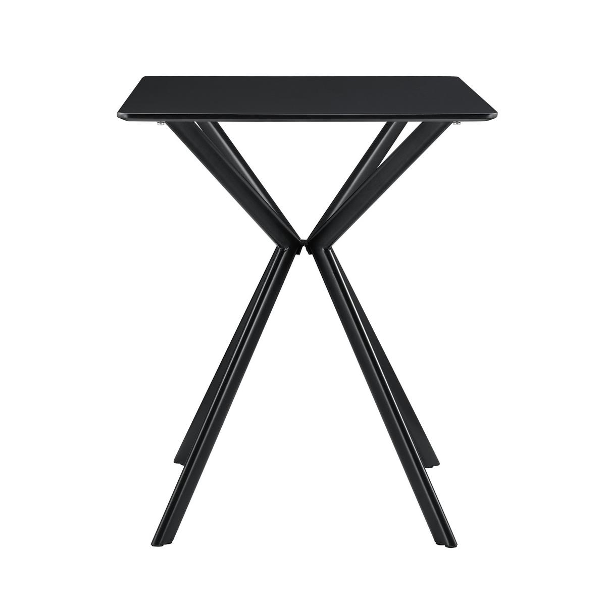 ESSTISCH Ankara - Schwarz, Holzwerkstoff/Metall (60/60/75cm) - [en.casa]