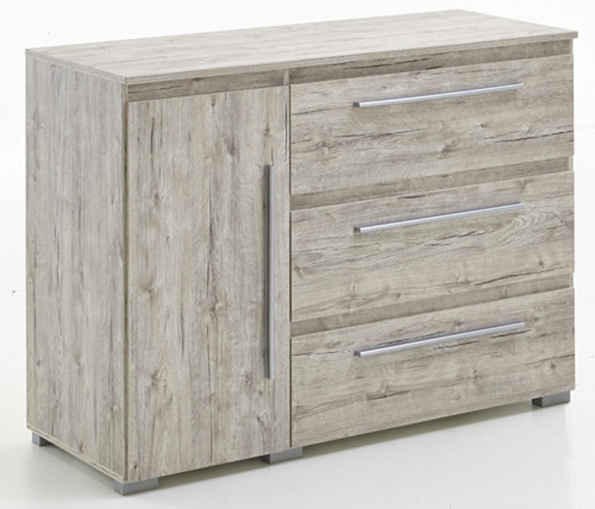 KOMMODE Bali 127/92/50 cm Eiche Sand - Sandfarben/Eichefarben, Holzwerkstoff/Kunststoff (127/92/50cm) - arthur berndt
