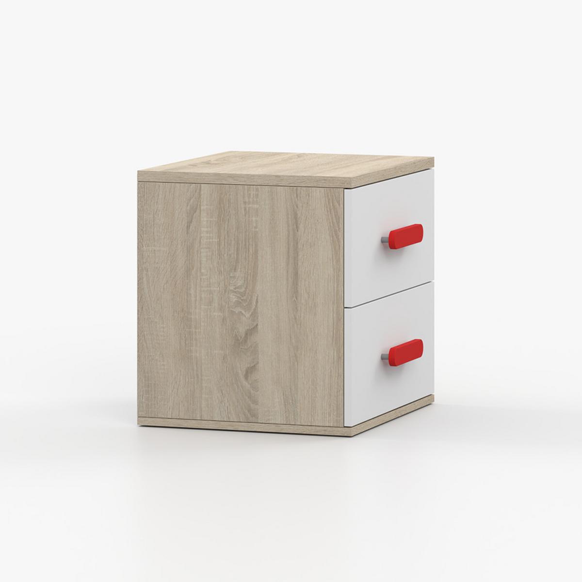 NACHTTISCH JONAS III 22, 55/51/44, 2 Schubladen, Sonoma-Eiche - Sonoma Eiche, Holzwerkstoff (55/44/51cm) - imoebel24