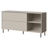 KOMMODE Masha 150 2D2P - Kaschmir/Schwarz, Holzwerkstoff/Metall (151/75/39cm) - MIRJAN24