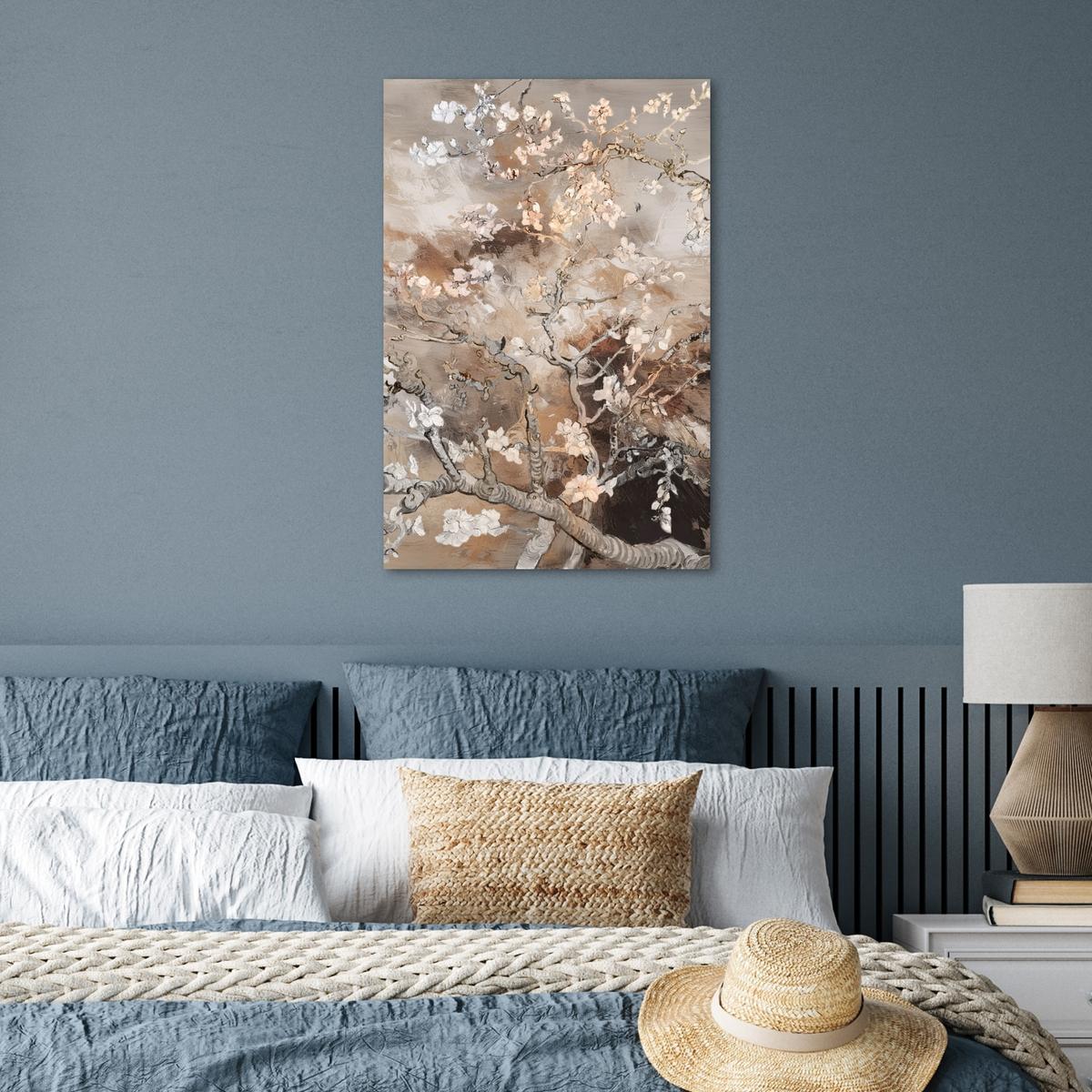 POSTER Mandelblüte - Kunst - Van Gogh - Beige - Abstrakt Wanddeko 40x60 cm - Braun, Papier (40/60/0.1cm) - MuchoWow