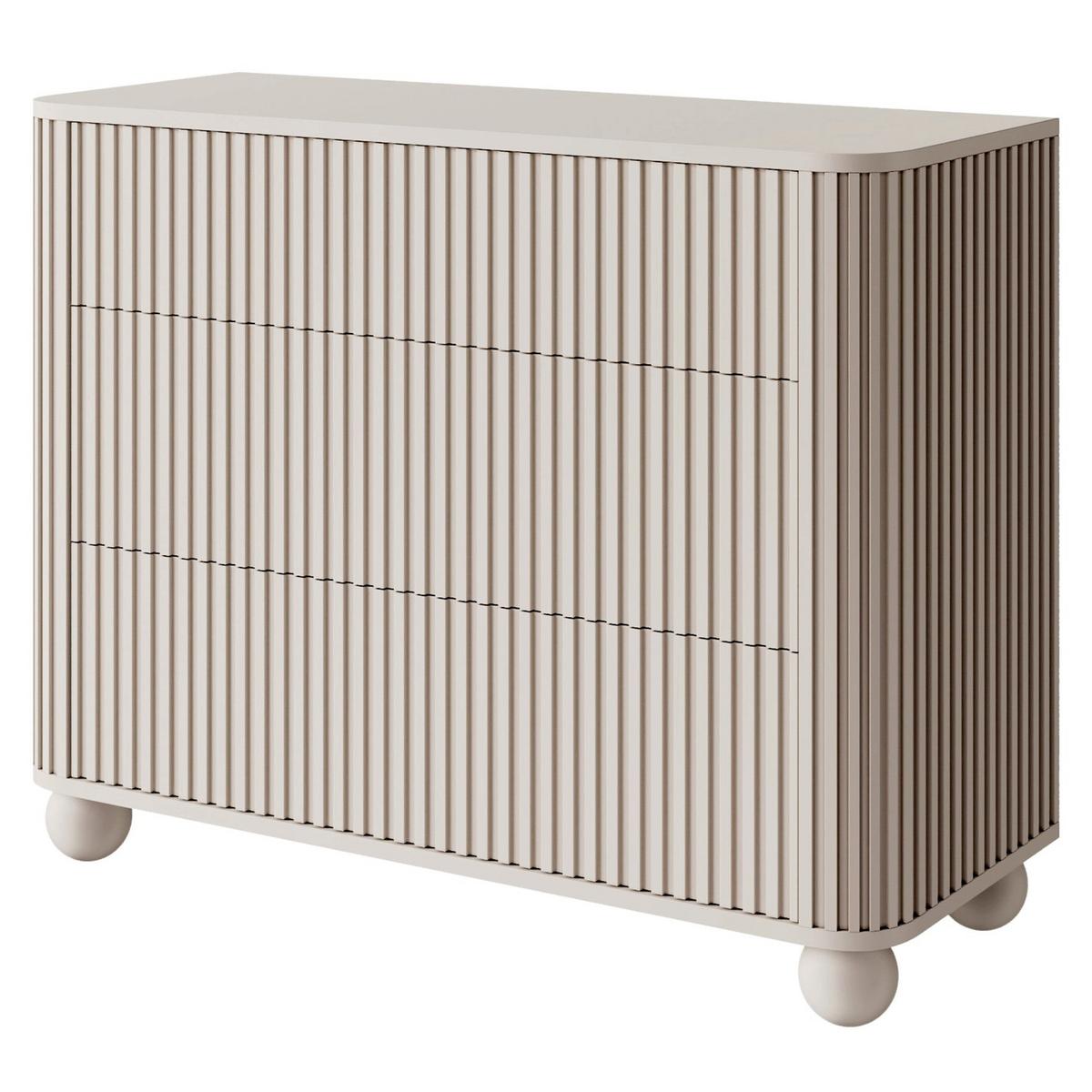 KOMMODE Arvello Greige 93 cm - Taupe, Holz/Holzwerkstoff (93.2/83.8/38cm) - Selsey