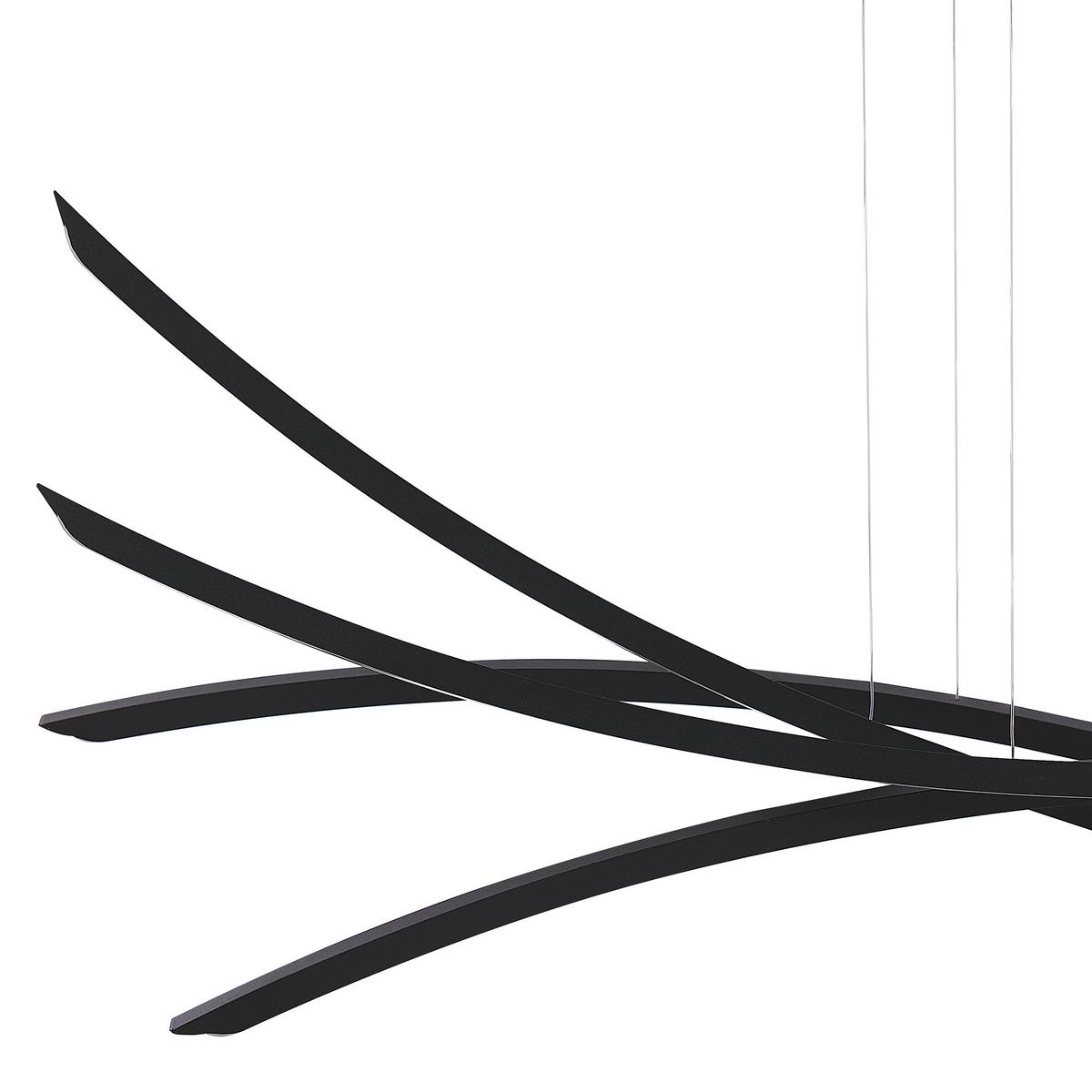 HÄNGELEUCHTE Calao 17/160/160 cm - Schwarz, Metall (17/160/160cm) - Beliani