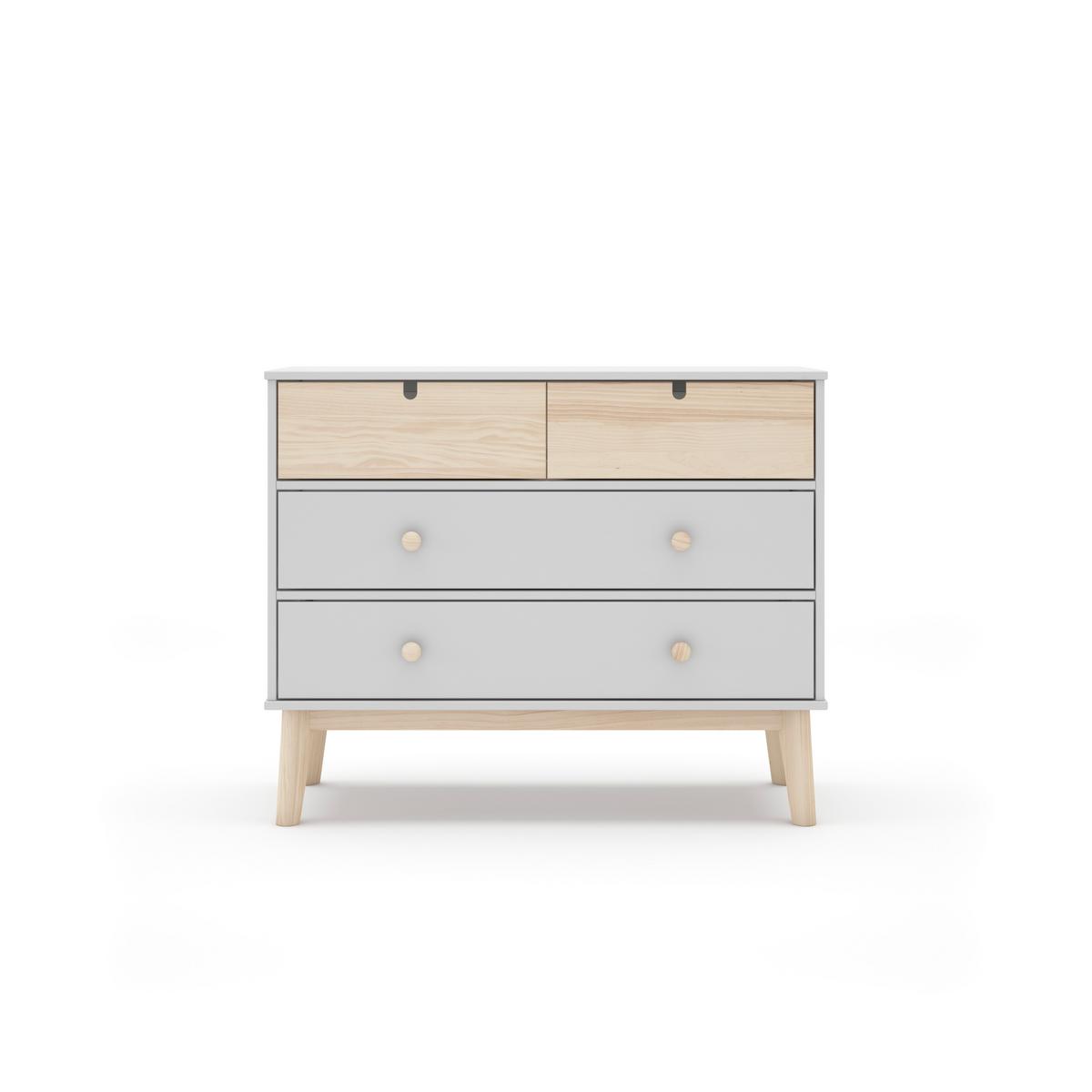 KOMMODE Estefania Weiß 100/40/81 cm - Weiß, Holz (40/81/100cm) - Calicosy