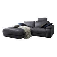 ECKSOFA MOTORISCHER RELAXFUNKTION LOLA Schwarz Webstoff Relaxfunktion - Schwarz, Textil (233/178cm) - KAWOLA
