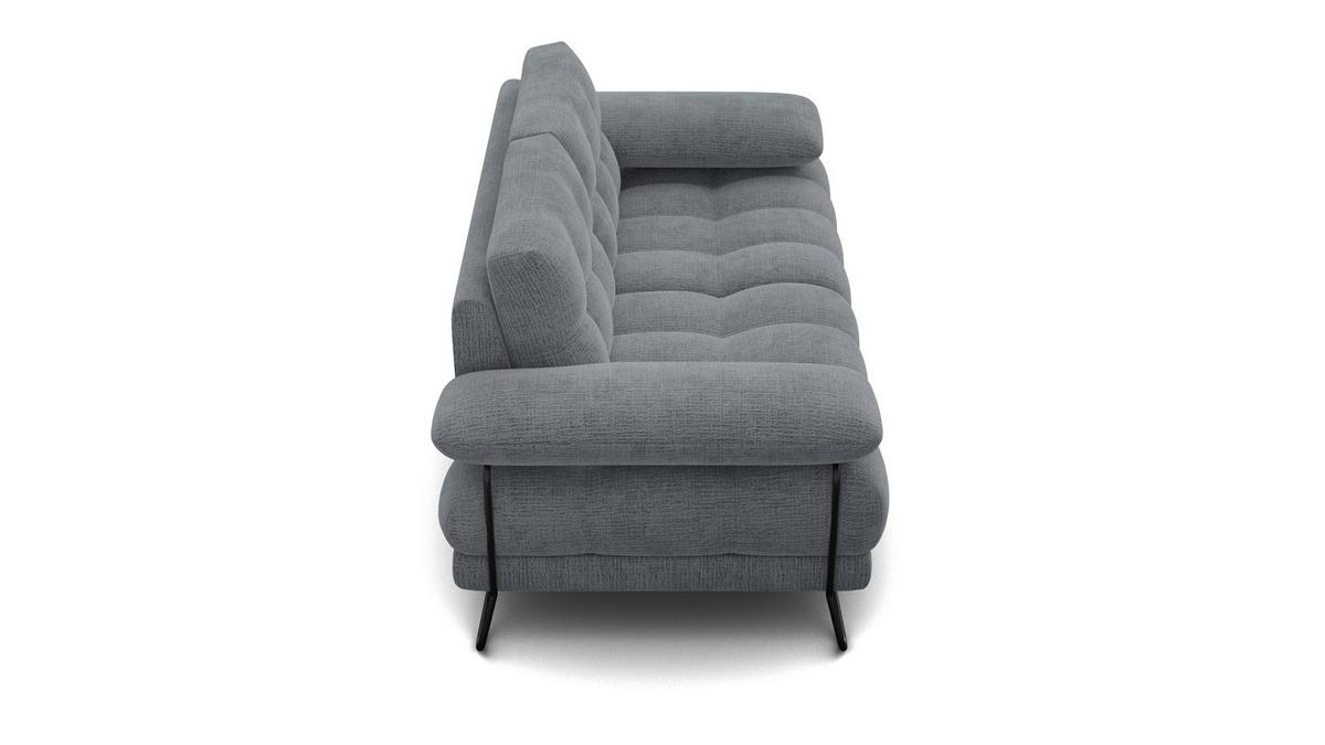 SOFA BUBBARA 2-Sitzer, dunkelgrau - Dunkelgrau/Schwarz, Holz/Textil (185/87/96cm) - Wozimo