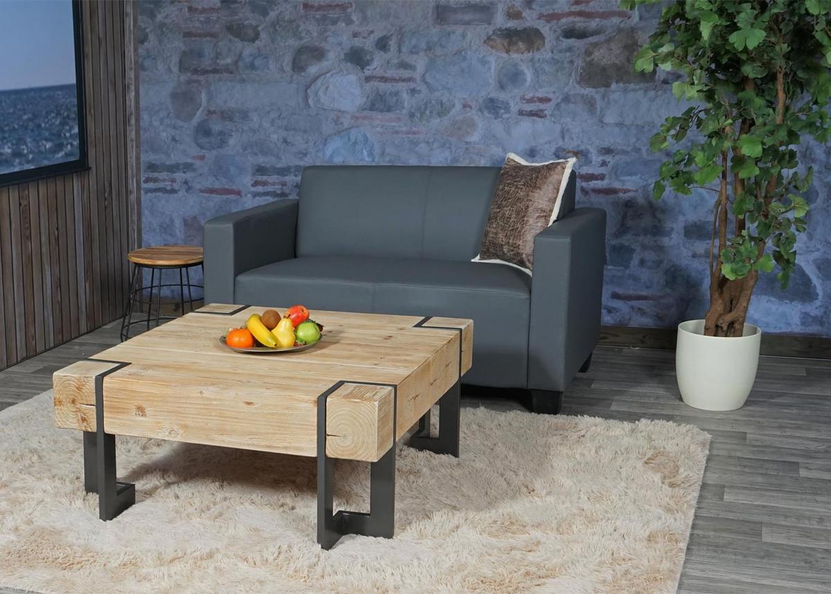 2-SITZER-SOFA Grau - Dunkelgrau/Grau, Textil (136/76/72cm) - MCW