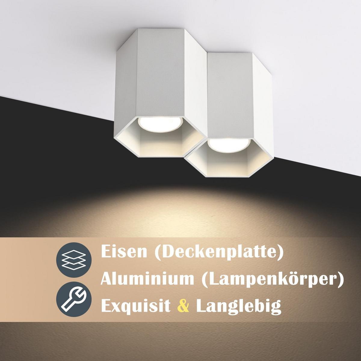 DECKENSTRAHLER Fare 19/11/1cm - Weiß, Metall (19/11/12cm) - ZMH