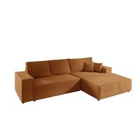 ECKSOFA Corunia In Poso - Rotbraun, Holzwerkstoff/Textil (294/185cm) - Fun Möbel