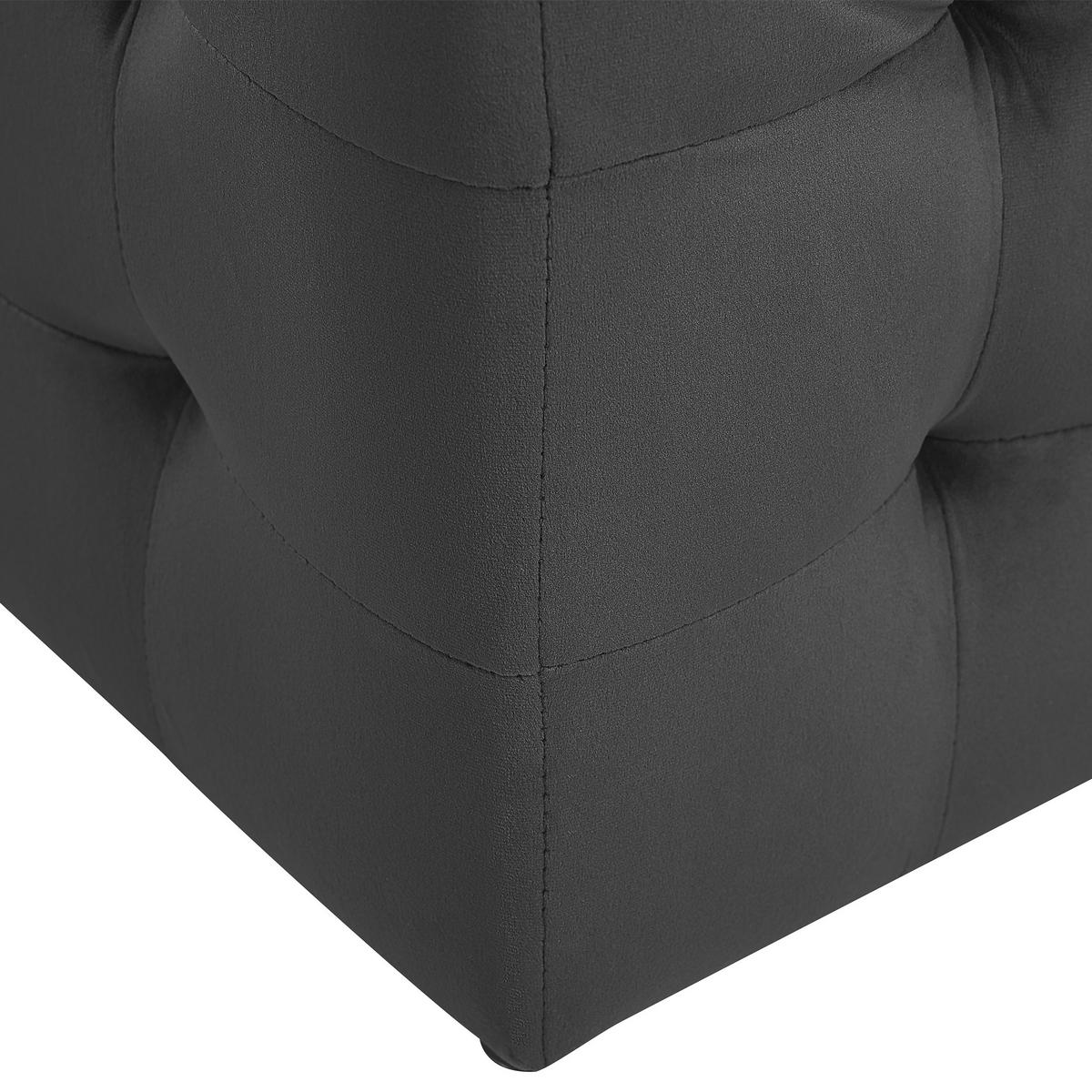 TRUHENBANK Michigan 42/72/40 cm - Dunkelgrau, Textil (72/40/42cm) - Beliani
