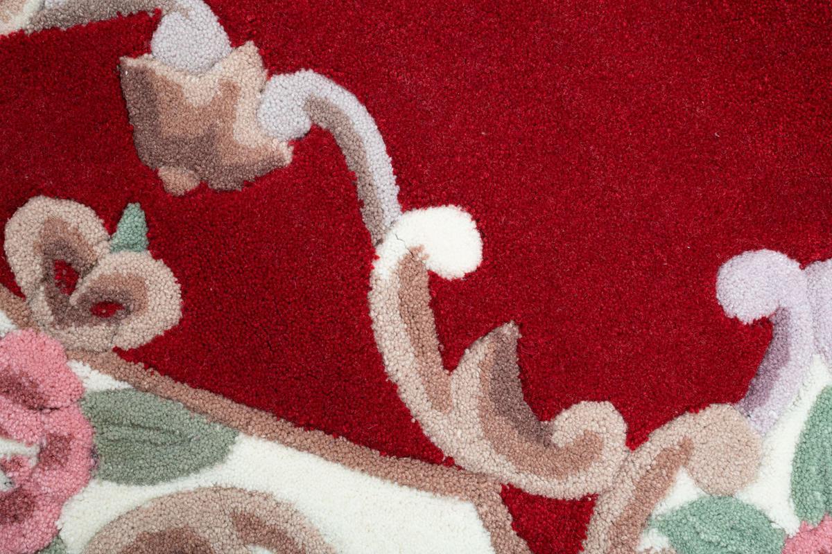 HANDTUFTTEPPICH Ming 150x150 cm - Rot, Textil (150/150cm) - THEKO