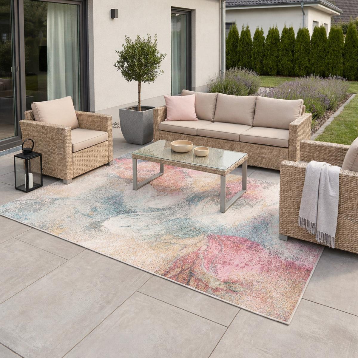 INDOOR OUTDOOR TEPPICH LAGOS VINTAGE - Gelb, Textil (200/290cm) - Pergamon