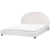 WASSERBETT Stoff 180/200 cm Cremeweiß Vaucluse - Creme, Textil (180/200cm) - Beliani