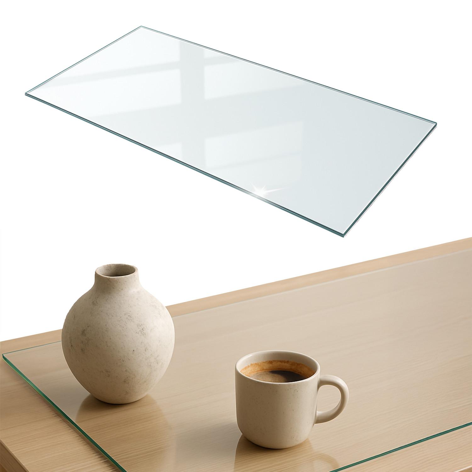 TISCHPLATTE 100x50 cm - Transparent, Glas (60/120/0.4cm) - Wallfluent