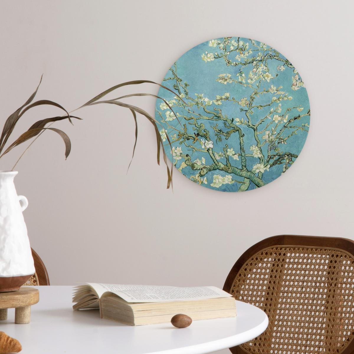 WANDBILD Van Gogh - Mandelblüte - Alte Meister - Kunst - Vintage Deko Wohnzimmer 30x30 cm - Pastellblau, Kunststoff (30/30cm) - MuchoWow