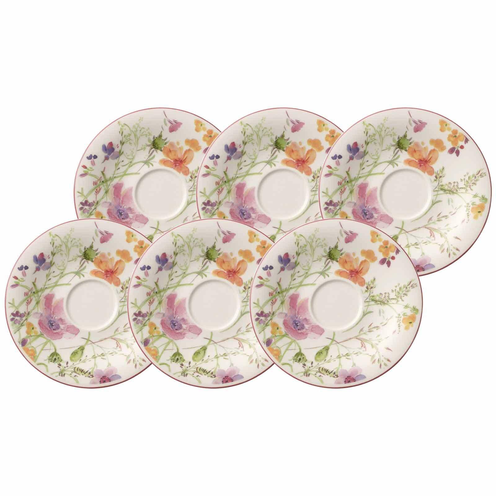 KAFFEE UNTERTASSE Mariefleur Basic bunt ø 16 cm 6er Set - Multicolor, Keramik (16cm) - Villeroy & Boch