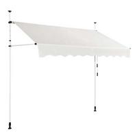 KLEMMMARKISE 200cm Beige - Beige, Metall (200/300/120cm) - COSTWAY