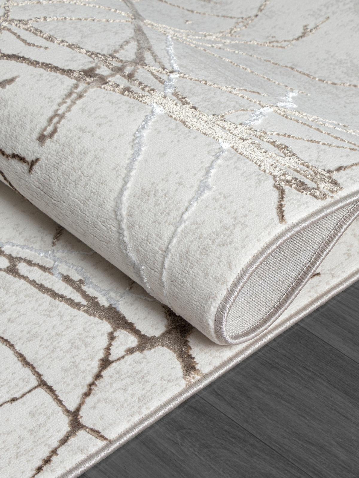 KURZFLORTEPPICH Abstrakt KAVALA Polyester Creme 160 x 230 cm - Beige, Textil (160/230cm) - KADIMA DESIGN