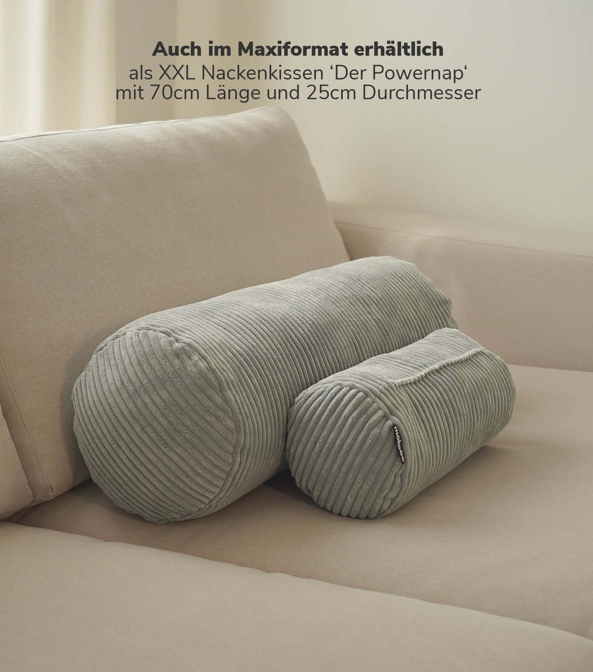 NACKENKISSEN Das Nickerchen - Grau, Textil (17.5/37cm) - Mokebo