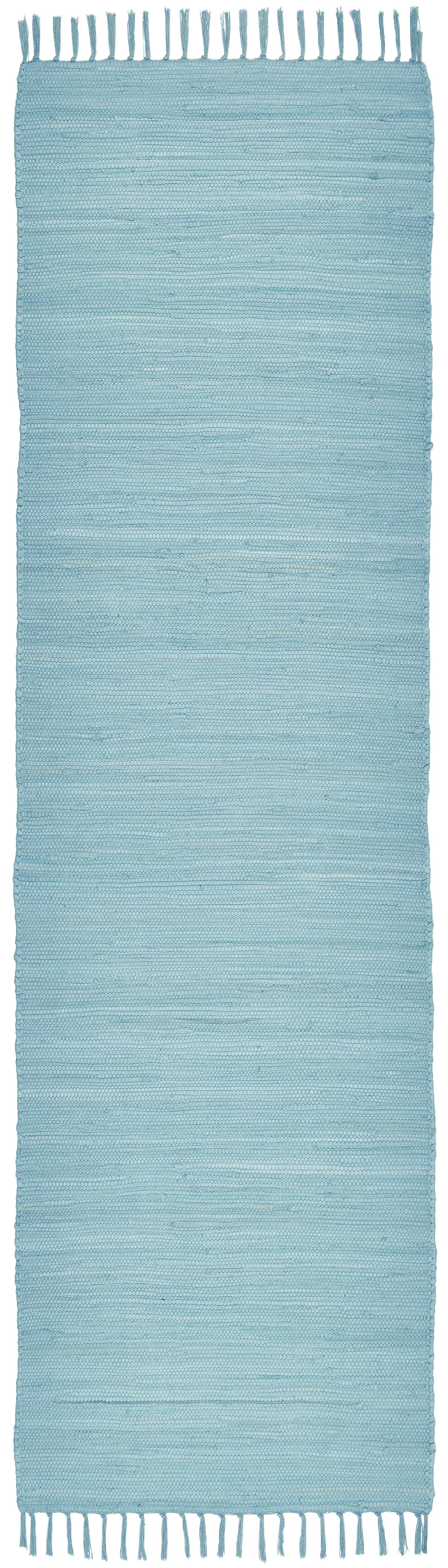 FLECKERLTEPPICH Chindi 70x250 cm - Hellblau, Textil (70/250cm) - Rug and Roll