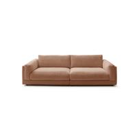 BIG SOFA RAINA Braun Cord - Schwarz/Braun, Kunststoff/Textil (294/85/150cm) - KAWOLA